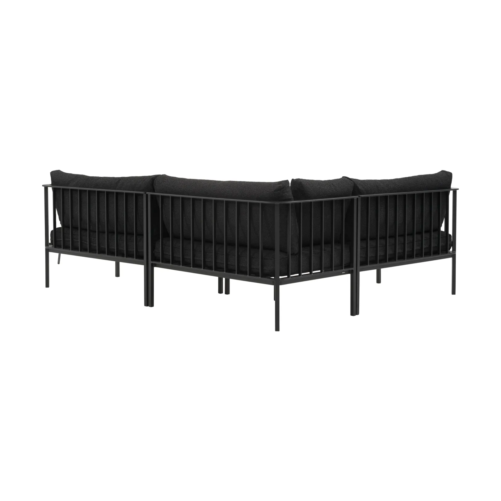 Upper corner sofa, Black-teddy black Brafab