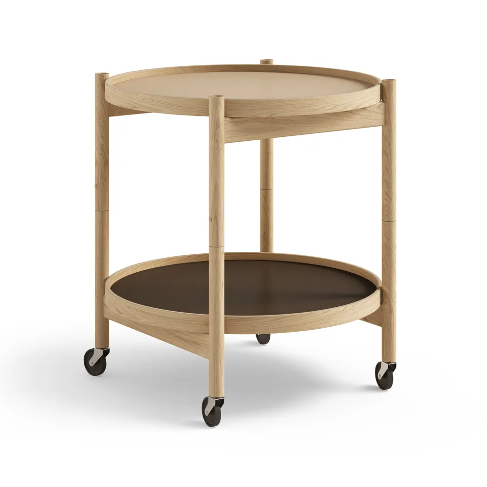 Bølling Tray Table model 50, Earth, oiled oak stand Brdr. Krüger