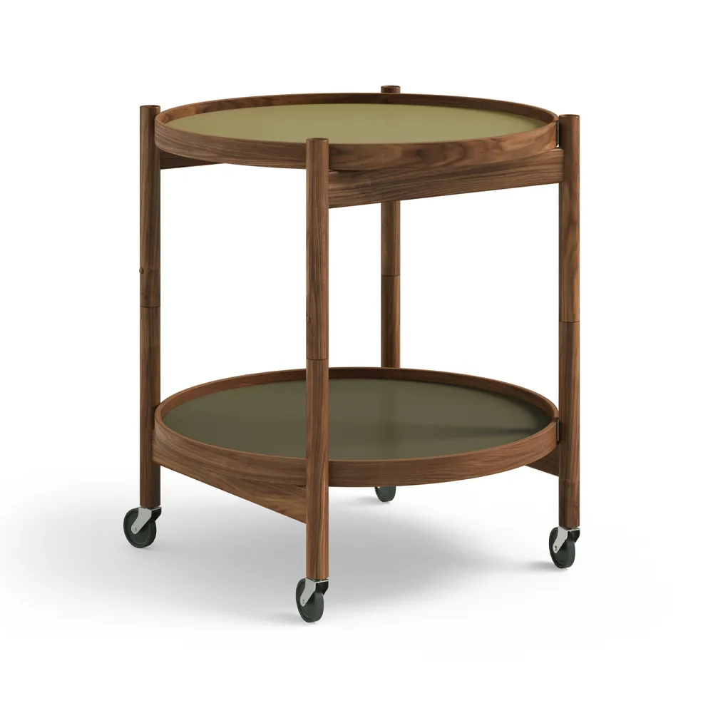 Bølling Tray Table model 50, Leaf, oiled walnut stand Brdr. Krüger