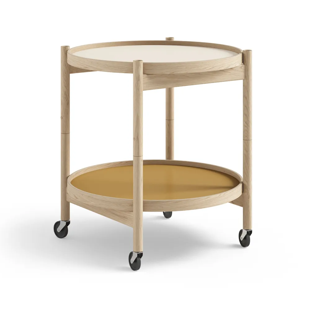 Bølling Tray Table model 50, Sunny, untreated oak stand Brdr. Krüger