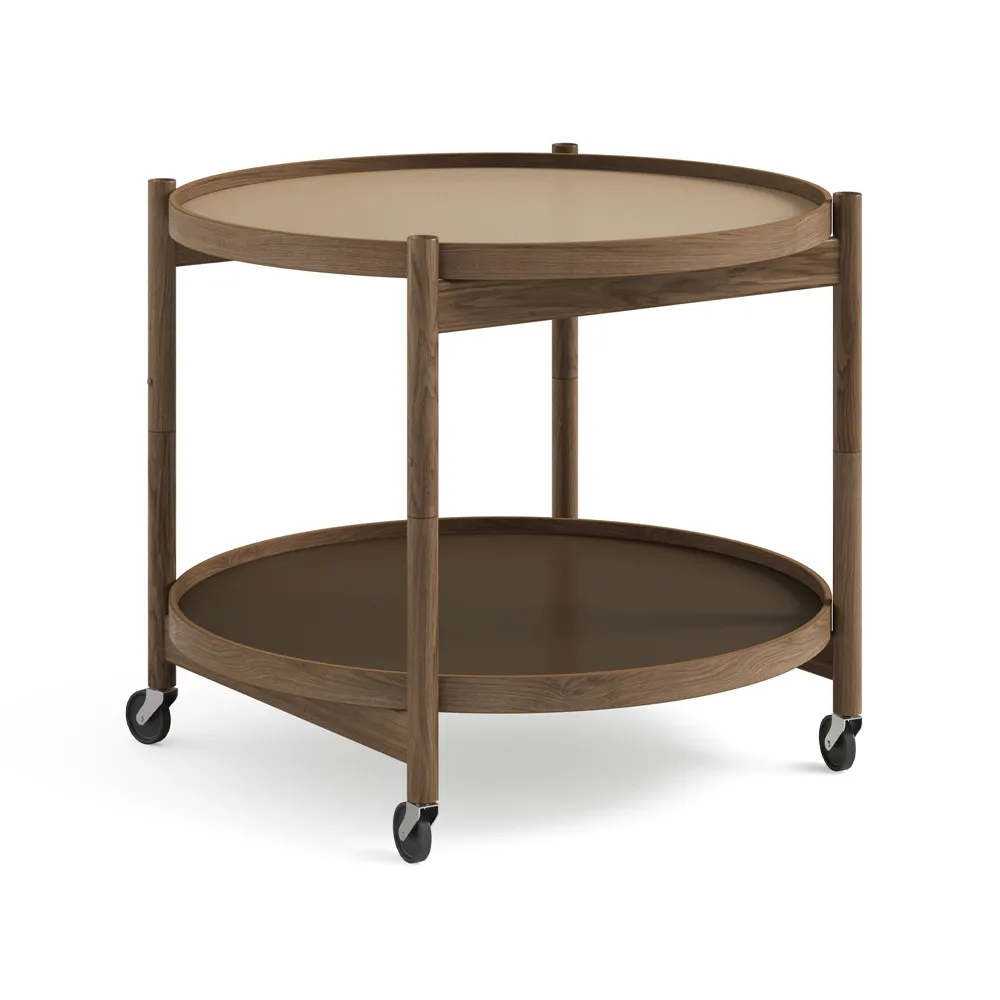 Bølling Tray Table model 60, Earth, smoke oiled oak stand Brdr. Krüger