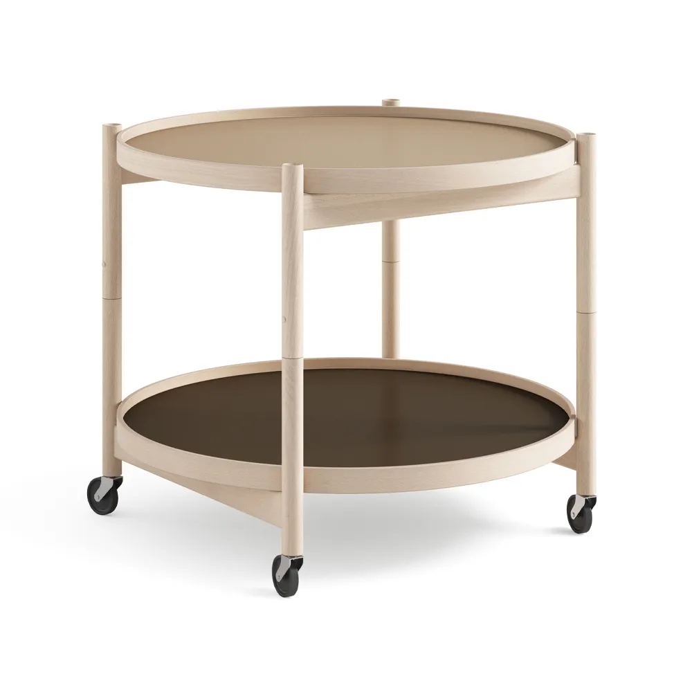 Bølling Tray Table model 60, Earth, untreated beech stand Brdr. Krüger