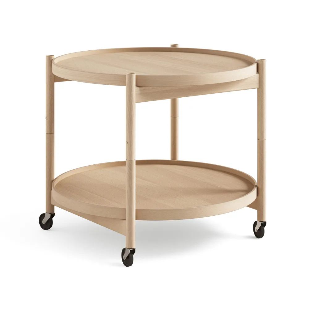 Bølling Tray Table model 60, Oiled beech, oiled beech stand Brdr. Krüger