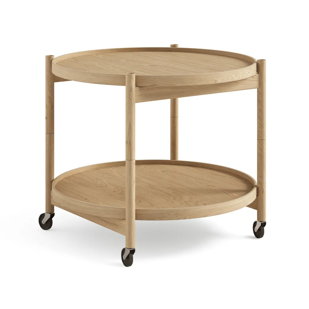 Bølling Tray Table model 60, Oiled oak, oiled oak stand Brdr. Krüger
