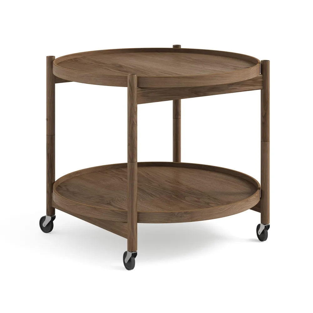 Bølling Tray Table model 60, Smoke oak, smoke oiled oak stand Brdr. Krüger