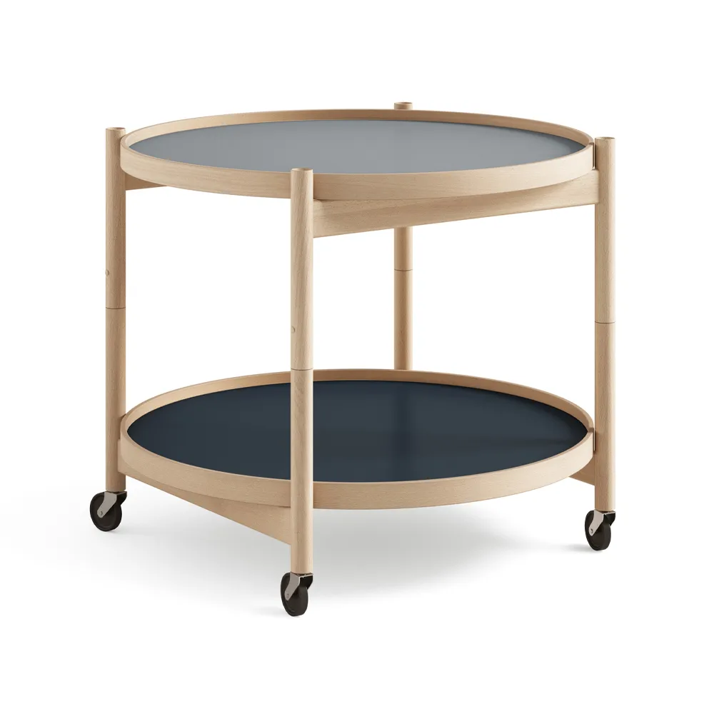 Bølling Tray Table model 60, Water, oiled beech stand Brdr. Krüger