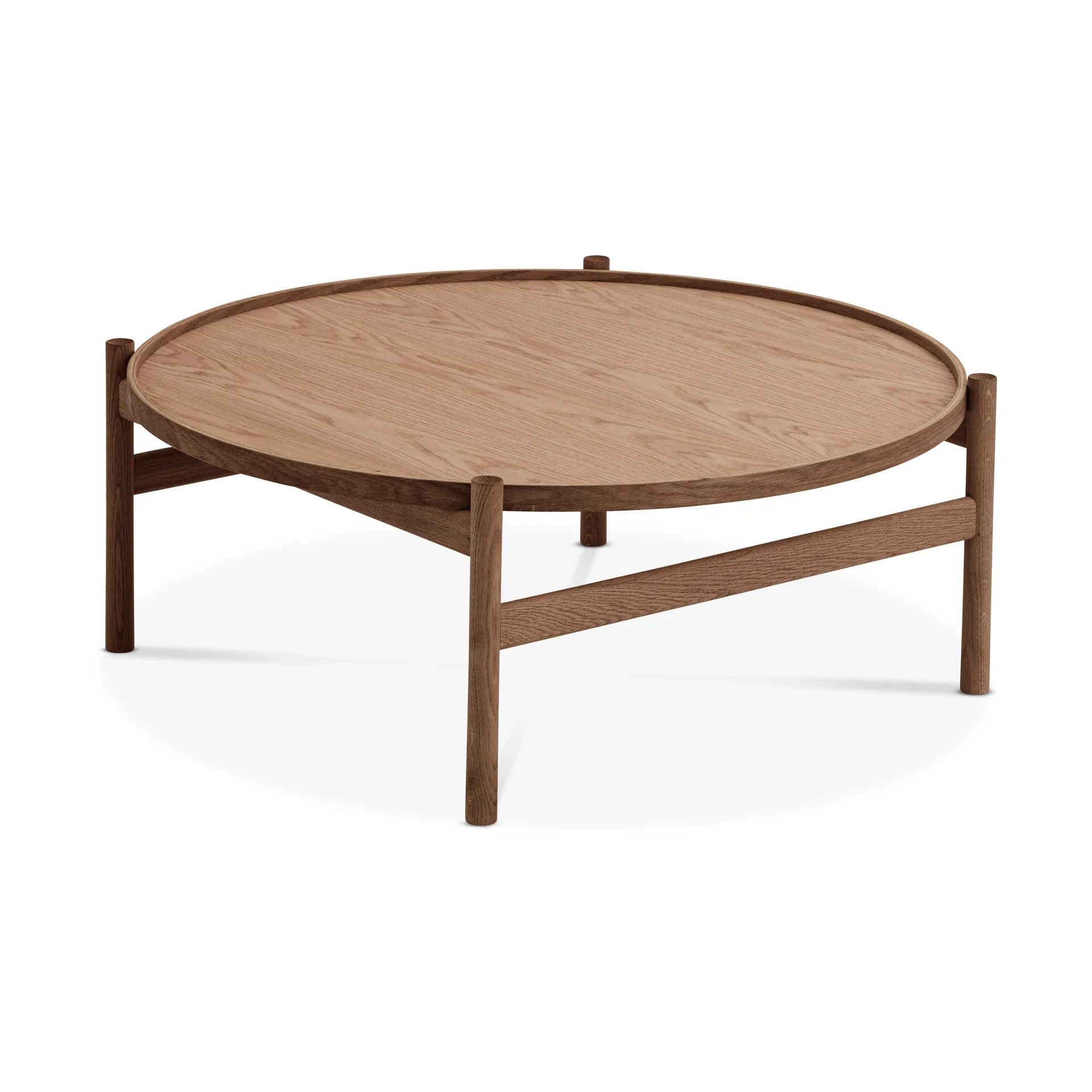 HB coffee table Ø100 cm, Smoke oiled oak Brdr. Krüger