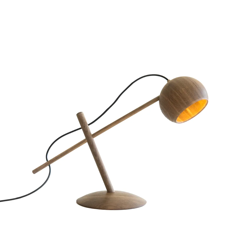 Lune table lamp, Smoke oiled oak Brdr. Krüger
