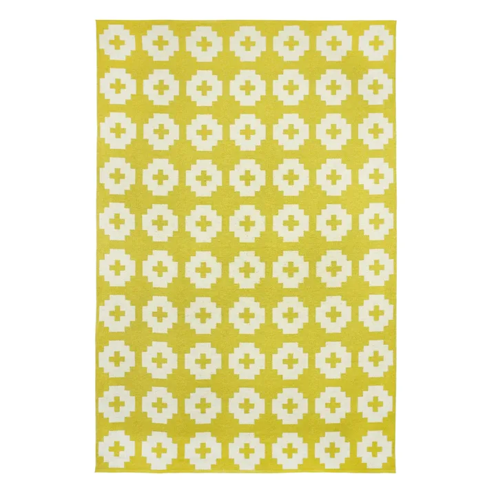 Flower rug large sun (yellow) - 170x250 cm - Brita Sweden