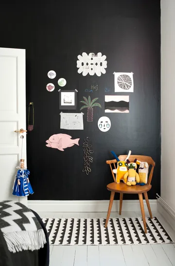 Gittan rug black - 70x300 cm - Brita Sweden