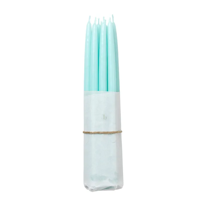 Broste Copenhagen dipped antique candles 10-pack - Mint green - Broste Copenhagen
