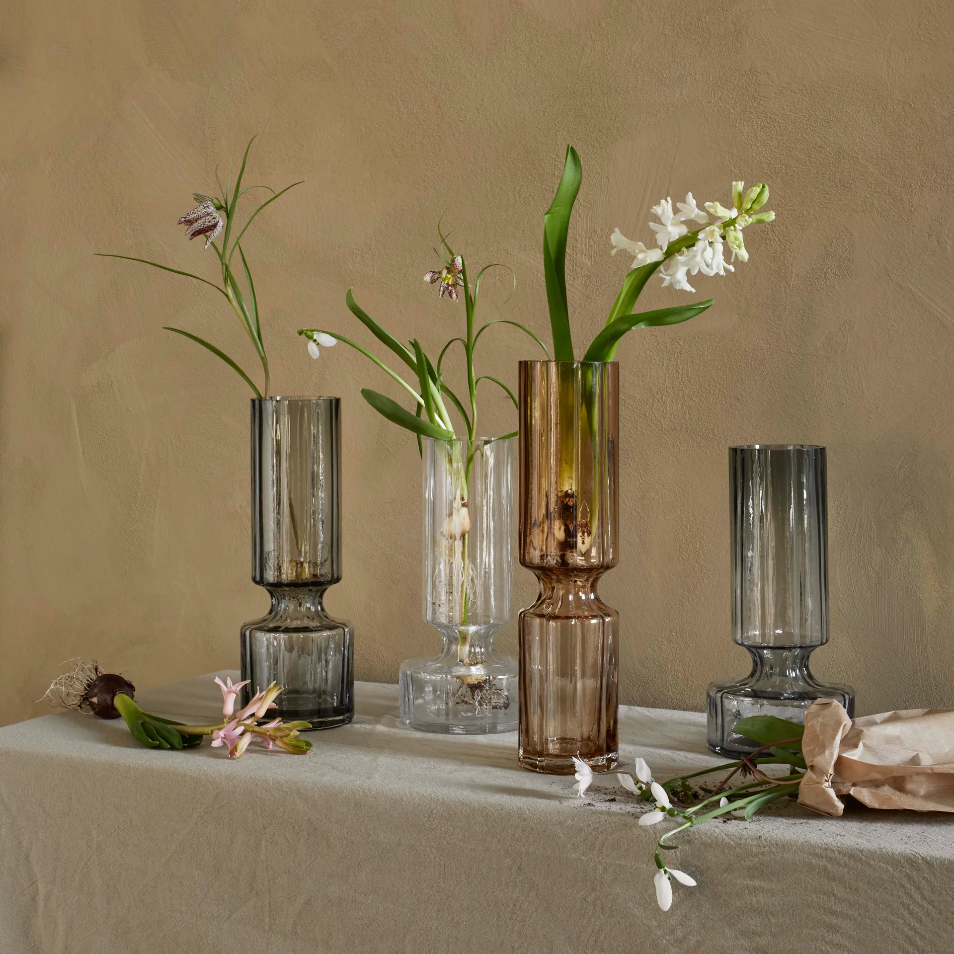 Hyacint glass vase 24.9 cm, clear Broste Copenhagen