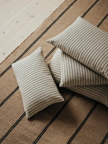 Karen cushion cover - Light beige-black, 60x60 cm - Broste Copenhagen