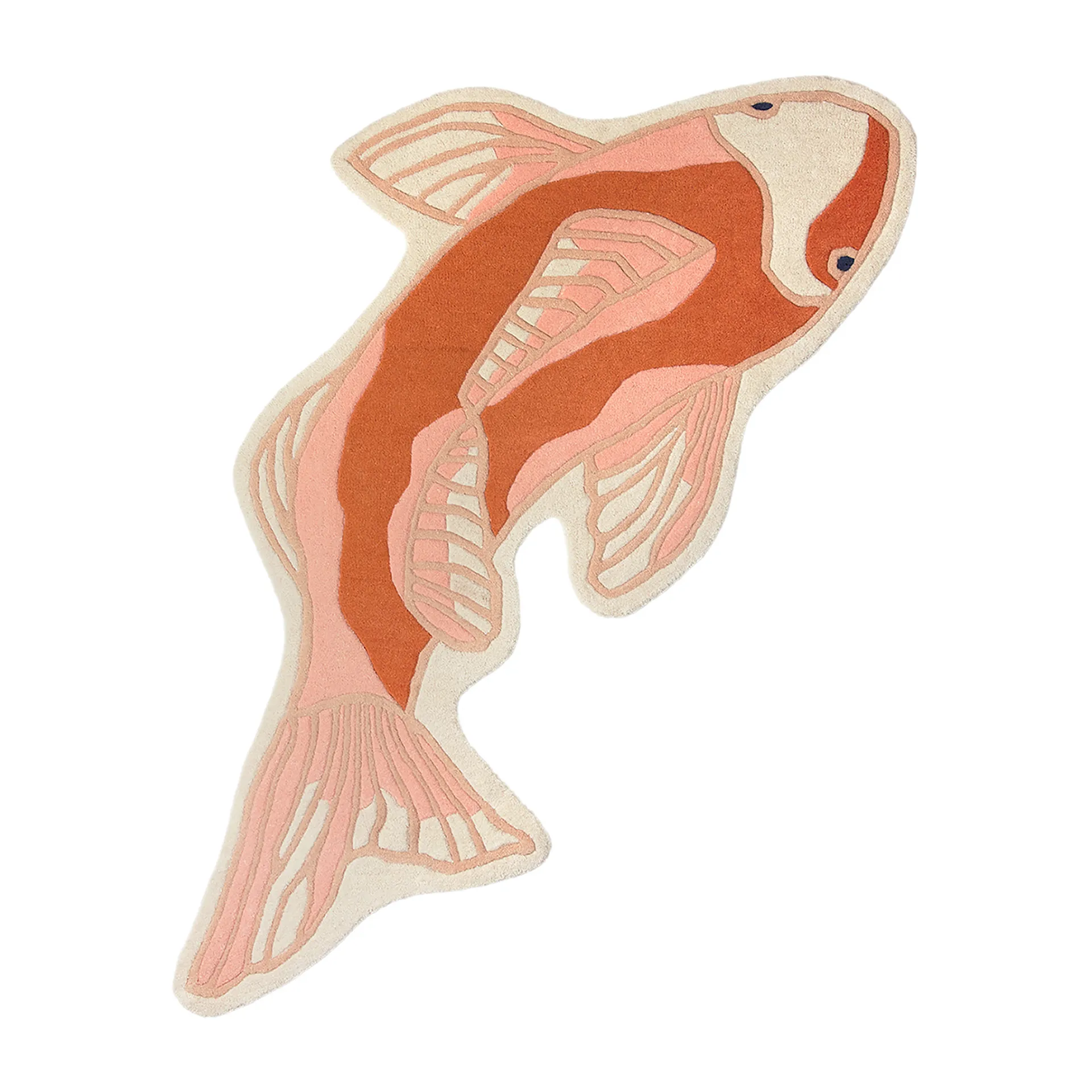 Koi rug 97x130 cm, Pumkin orange Broste Copenhagen