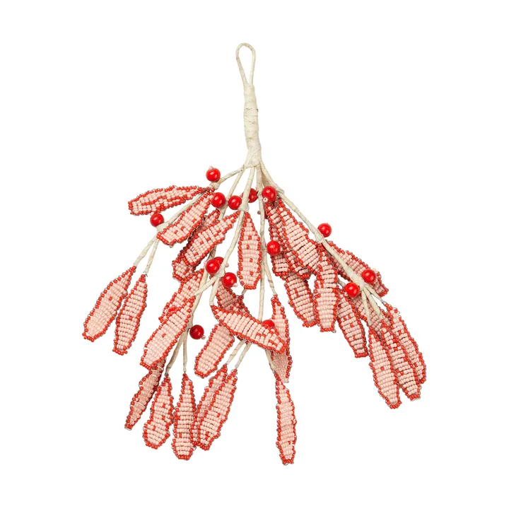 Mistletoe hanging decorations 17x18 cm - Pumpkin orange - Broste Copenhagen