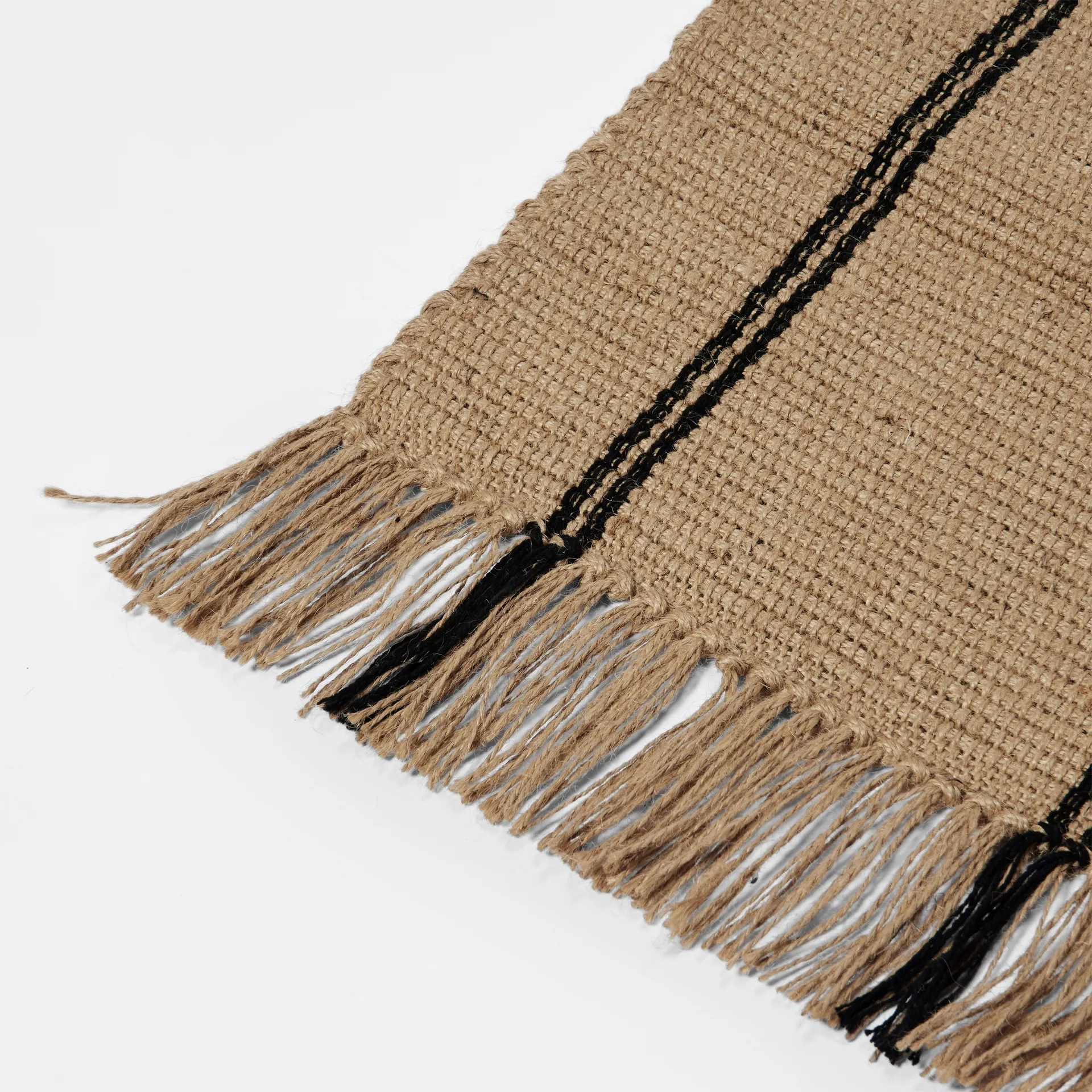 Yuki rug, Black-natural, 140x200 cm Broste Copenhagen