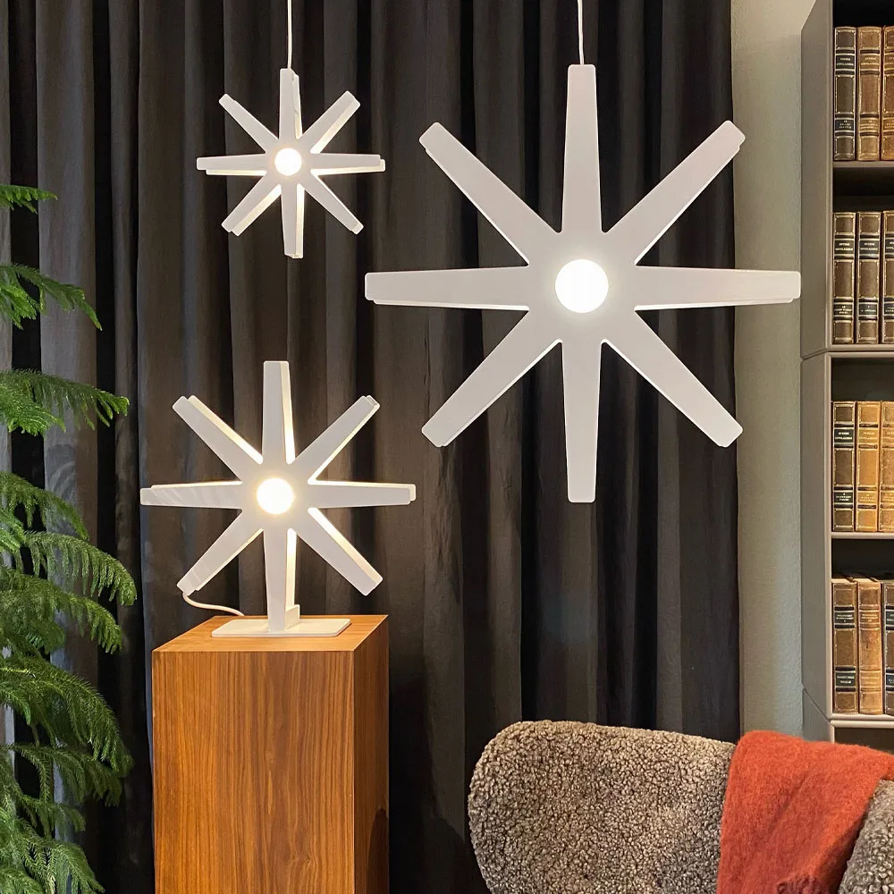 Fling 78 advent star, White, white cord Bsweden
