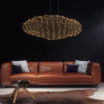 Hayden ceiling lamp - Gold-coloured, 115 cm - By Rydéns