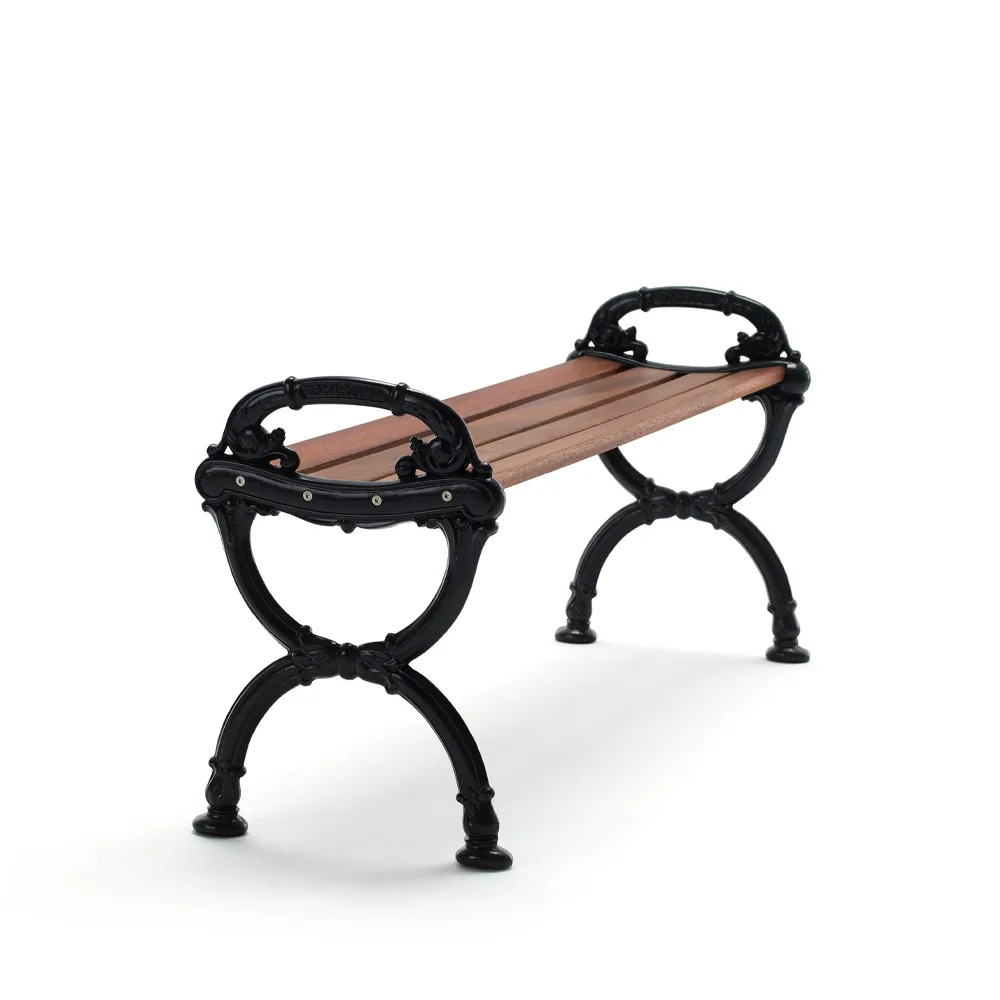 Byarum Bench, Mahogany, black stand Byarums bruk