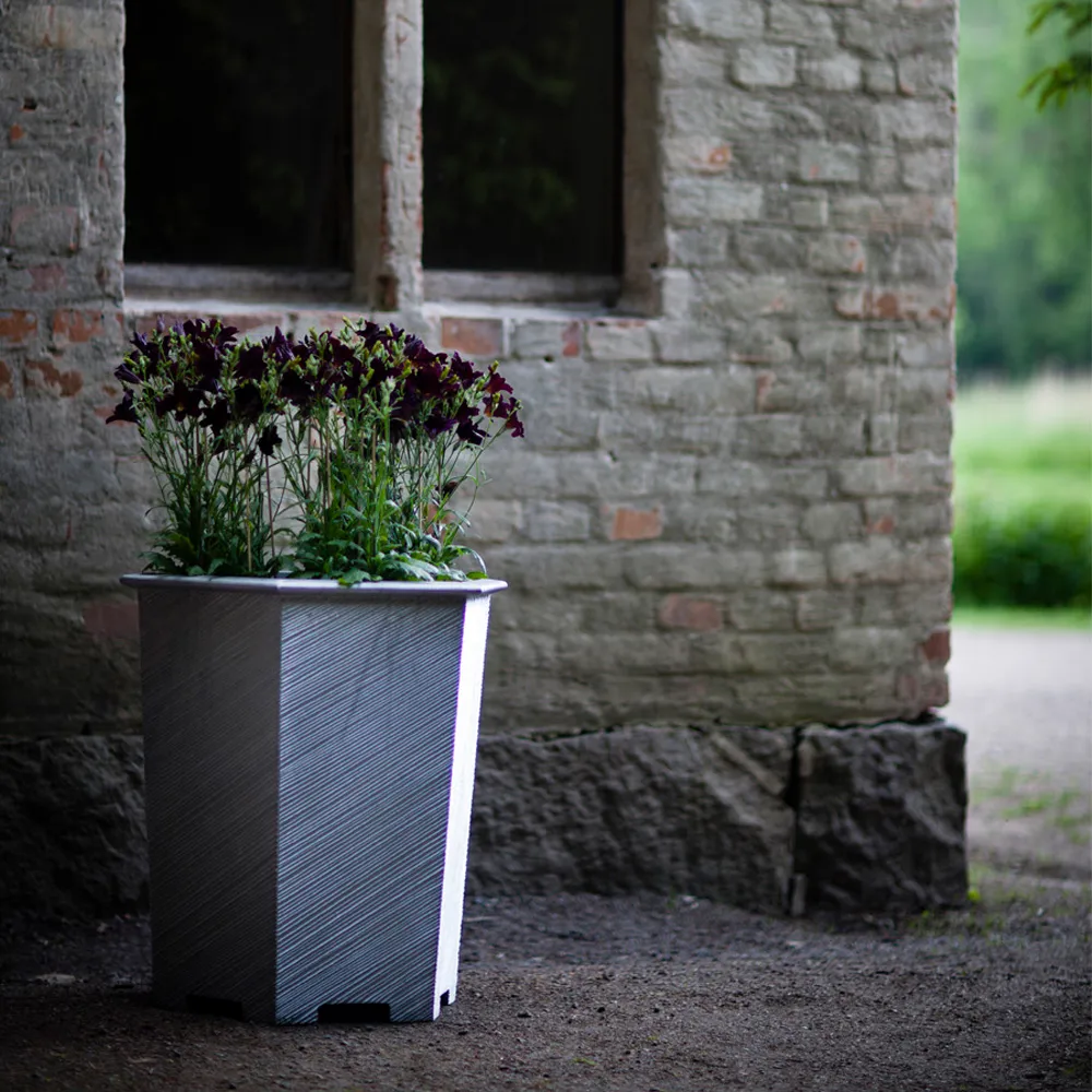Hexagon plant pot, Black, no.3 Byarums bruk