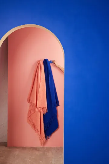 Franca throw blanket 130x170 cm - Blue - Byon