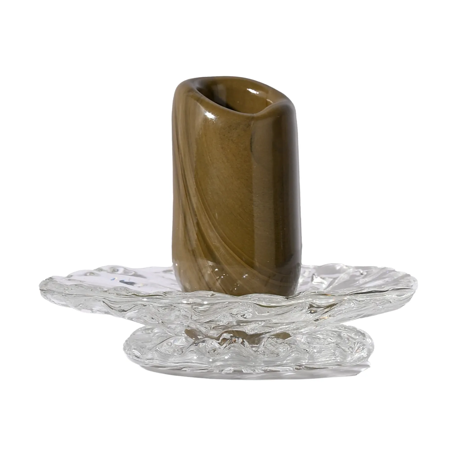 Lara candle holder XS 9 cm, Green-clear Byon