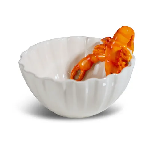 Lobsti bowl Ø14 cm, White-orange Byon