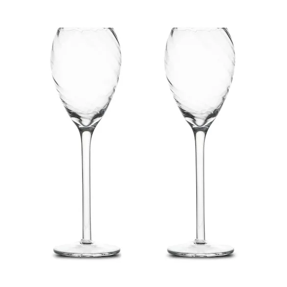 Opacity champagne glass 16 cl 2-pack, Clear Byon