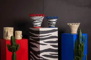 Patty pot S Ø25 cm - Zebra-blue - Byon