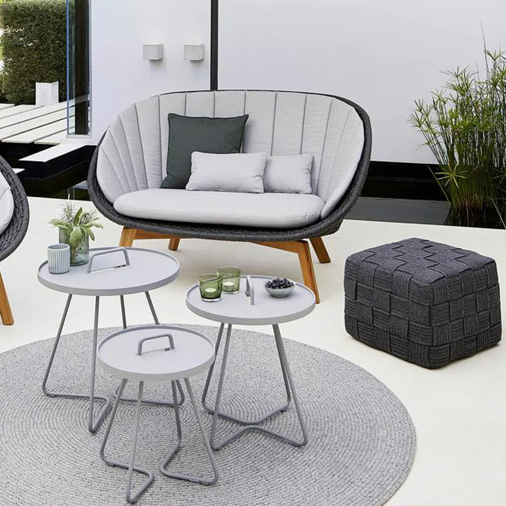 Cube stool, Taupe Cane-line