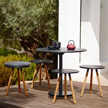 Go coffee table Ø80 cm - Lava grey-white - Cane-line
