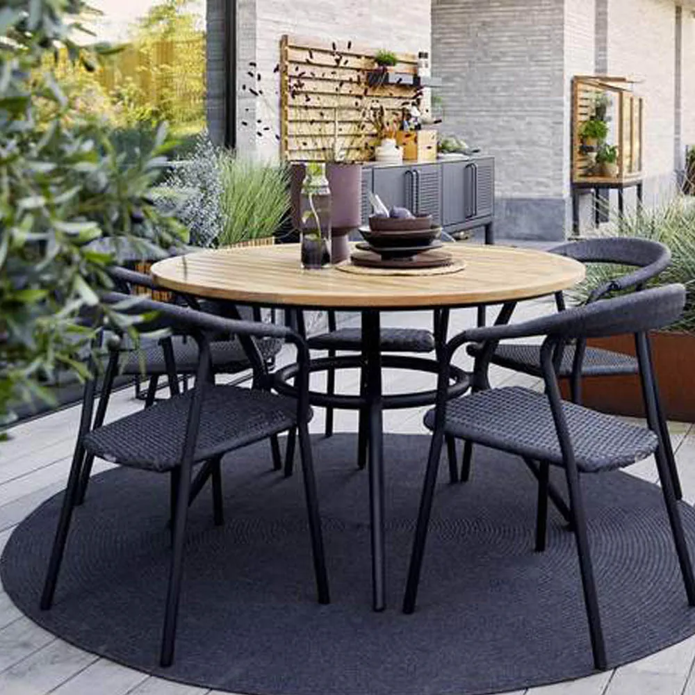 Joy dining table round, Dark grey-lava grey Ø144 cm Cane-line