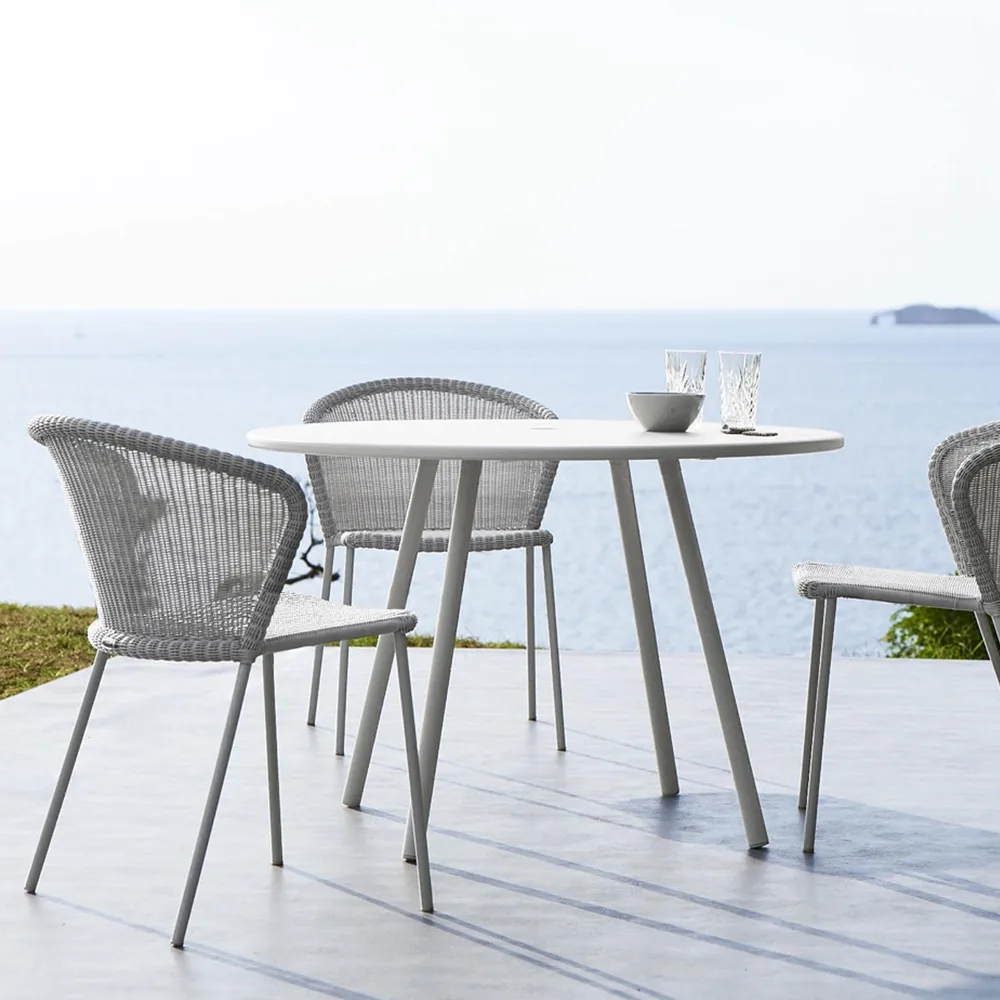 Lean chair, Black, Cane-Line weave Cane-line