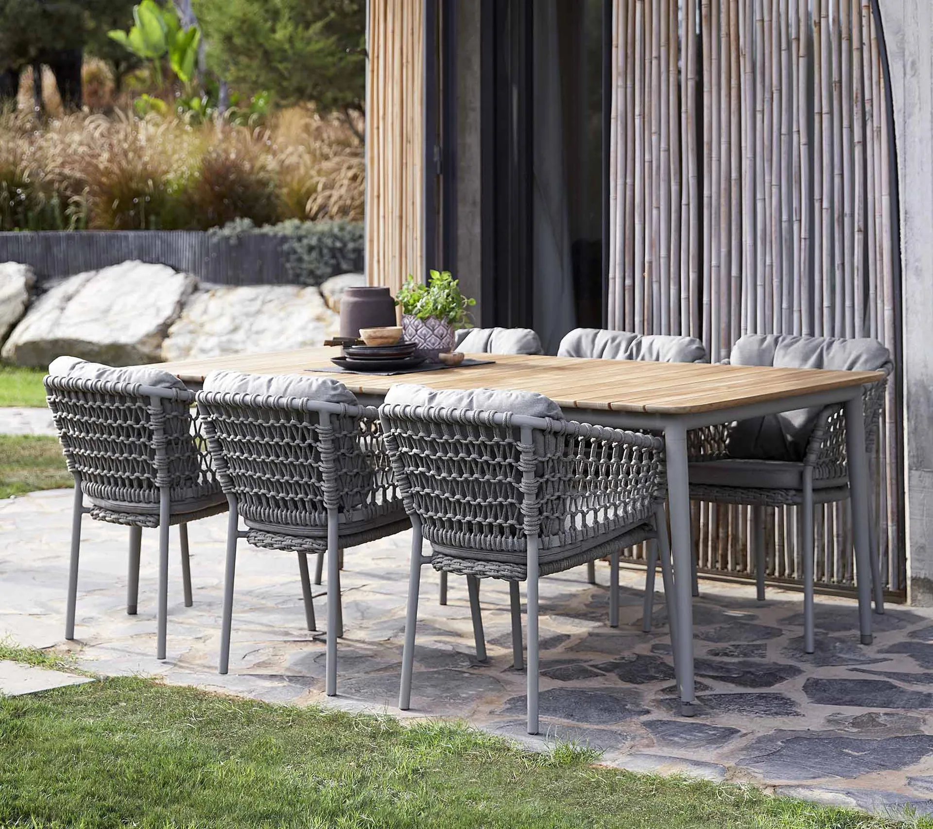 Ocean armchair soft rope, Taupe Cane-line