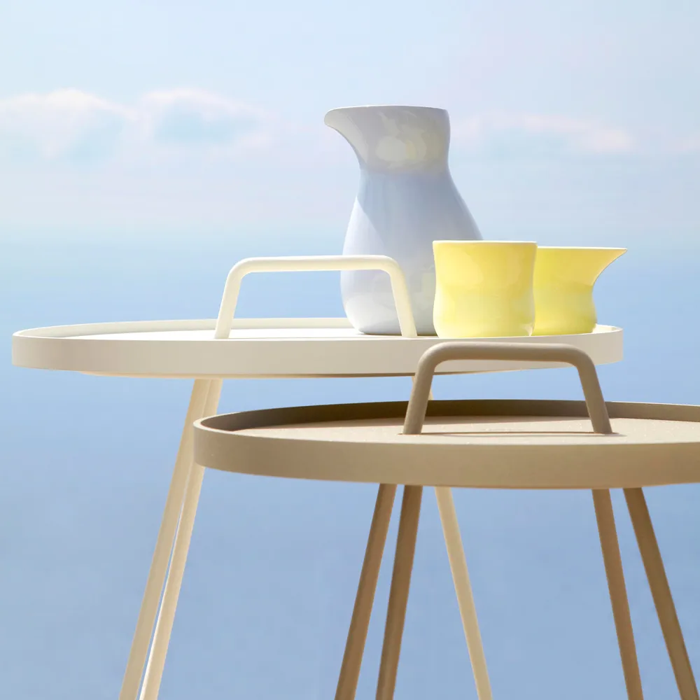 On the move table Ø44 cm, Taupe Cane-line