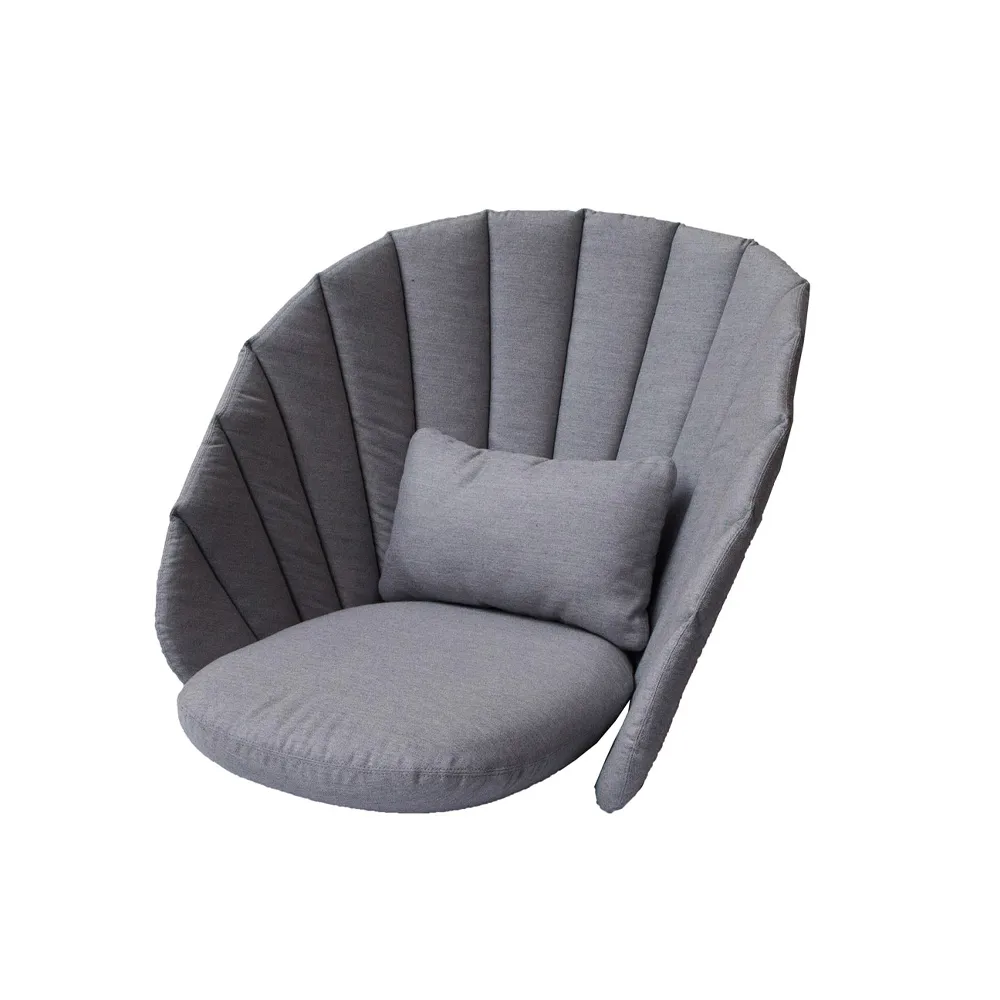 Peacock lounge armchair cushion, Cane-Line Natté grey Cane-line