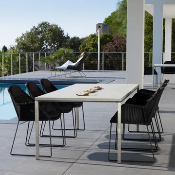 Pure dining table - Basalt grey-light grey 100x100 cm - Cane-line