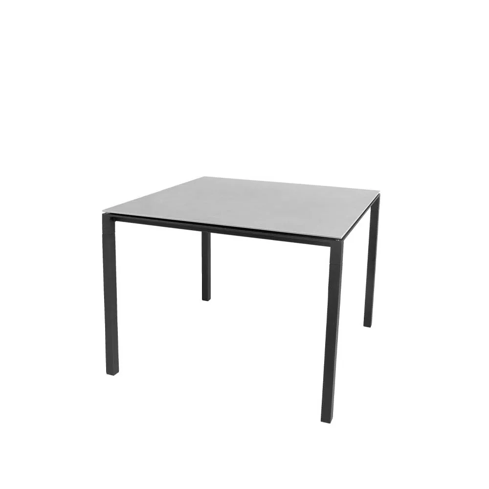 Pure dining table, Concrete grey-lava grey 100x100 cm Cane-line