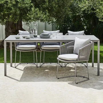 Pure dining table - Concrete grey-light grey 150x90 cm - Cane-line