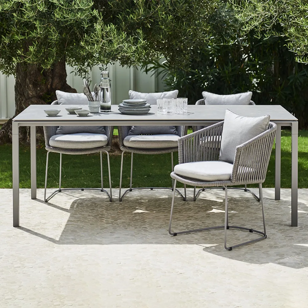 Pure dining table, Fossil grey-lava grey 200x100 cm Cane-line