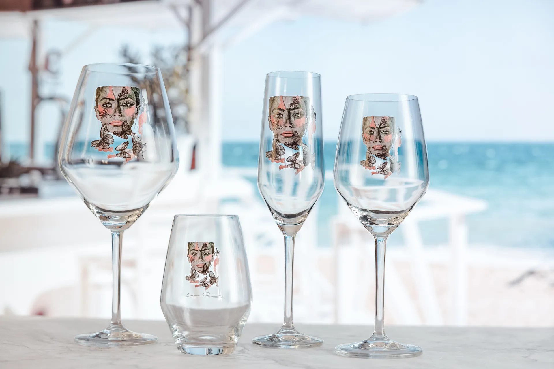 Butterfly Queen red wine glass, 75 cl Carolina Gynning