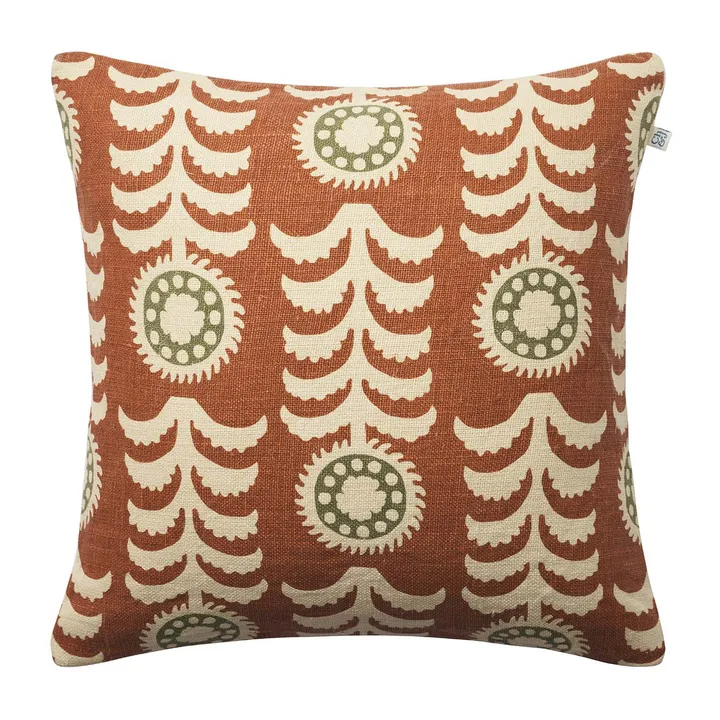 Alok cushion cover 50x50 cm - Terracotta-cactus green - Chhatwal & Jonsson