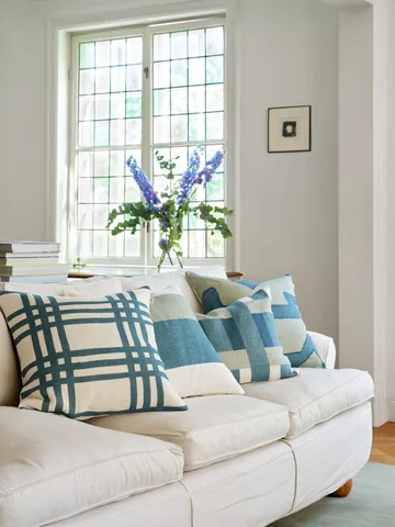 Benaras cushion cover - Heaven blue-aqua-palace blue, 40x60 cm - Chhatwal & Jonsson