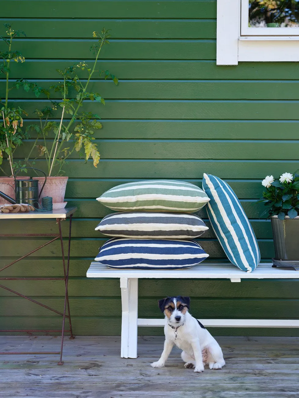Block Stripe outdoor cushion 40x60 cm, Heaven blue-off white Chhatwal & Jonsson
