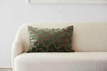 Chand pillowcase 40x60 cm - Forest green-cognac - Chhatwal & Jonsson