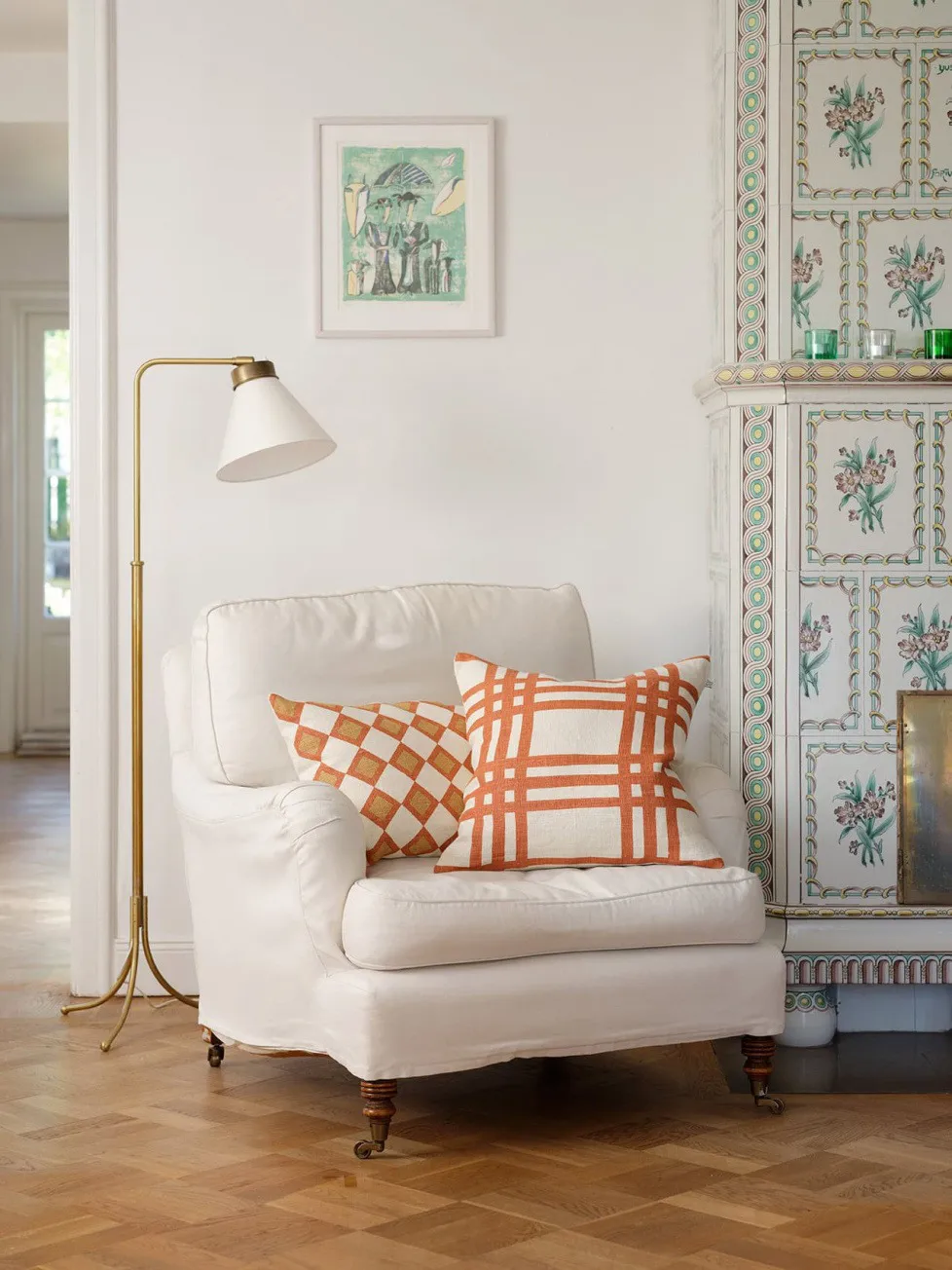 Jodhpur cushion cover 40x60 cm, Apricot orange-khaki Chhatwal & Jonsson