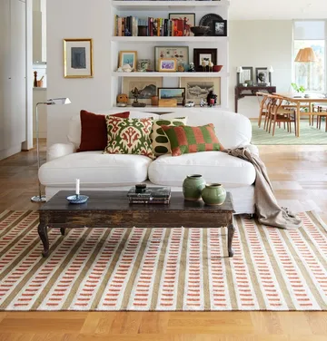 Ladakh wool rug - Off white-beige-rust, 230x320 cm - Chhatwal & Jonsson