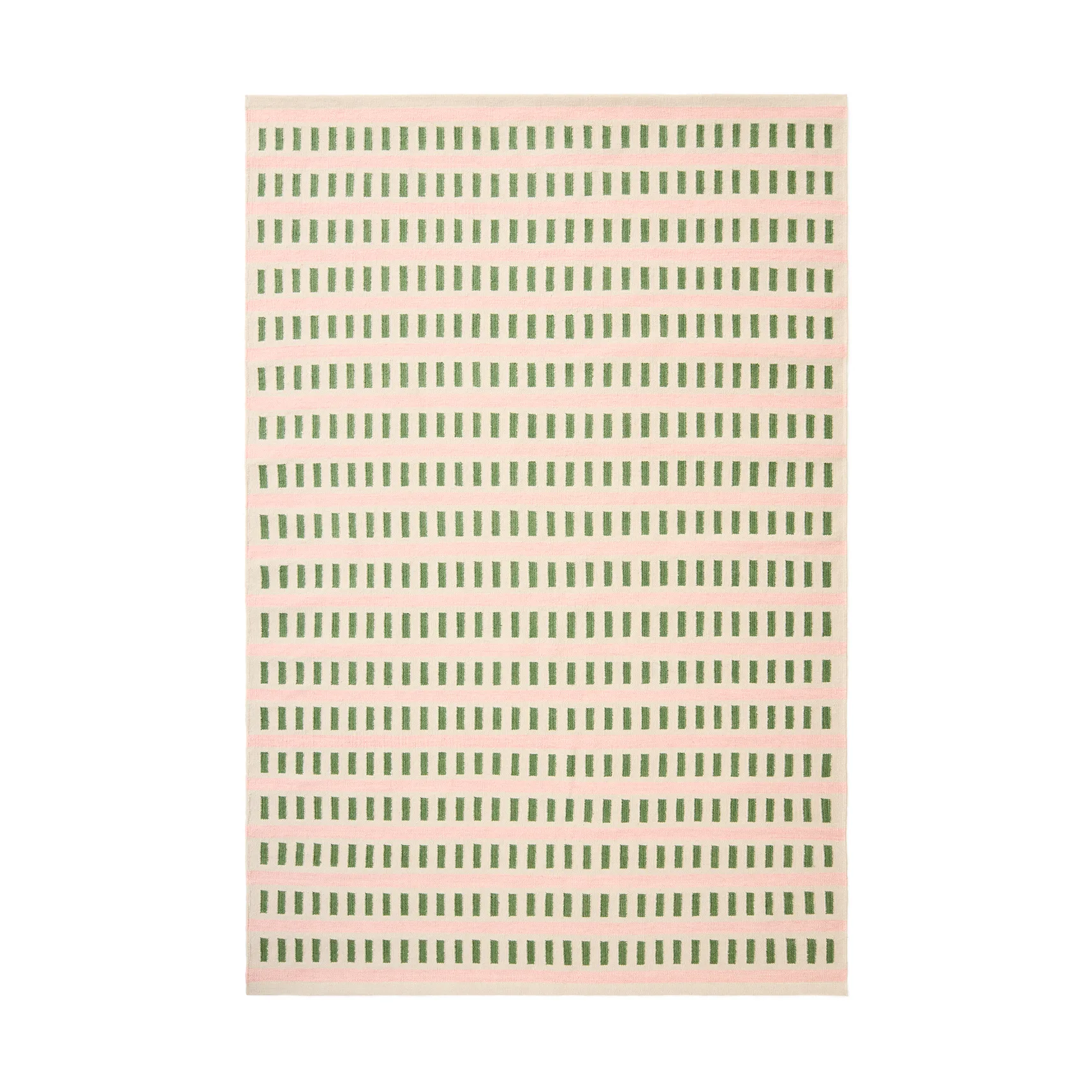 Ladakh wool rug, Offwhite-green-pink, 180x270cm Chhatwal & Jonsson
