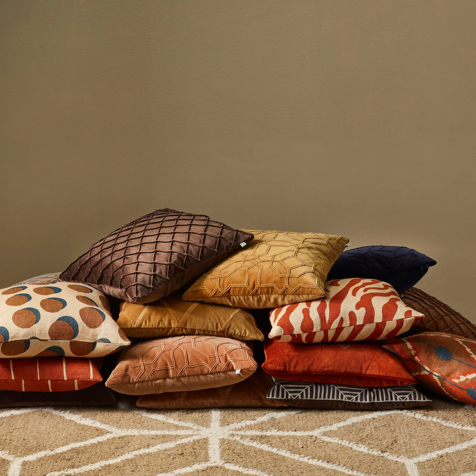 Nandi cushion cover 50x50 cm, masala yellow Chhatwal & Jonsson