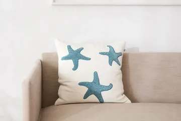 Star Fish pillowcase 50x50 cm - Off white-heaven blue - Chhatwal & Jonsson